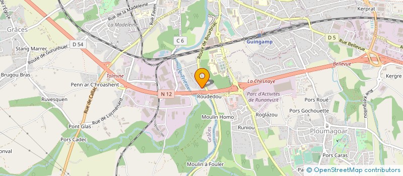 localisation de l'entreprise MONSIEUR THIERRY CAPLAU à GUINGAMP