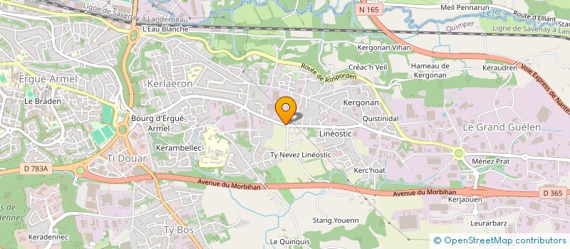 localisation de l'entreprise MONSIEUR THIERRY CAPLOT  QUIMPER