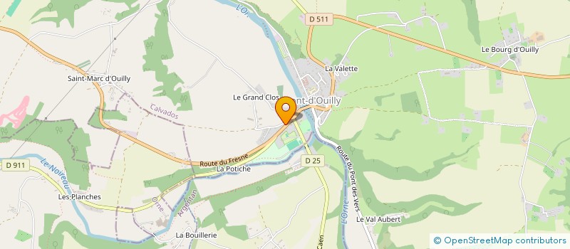 localisation de l'entreprise MONSIEUR THIERRY CHAMPIN  PONT-D'OUILLY