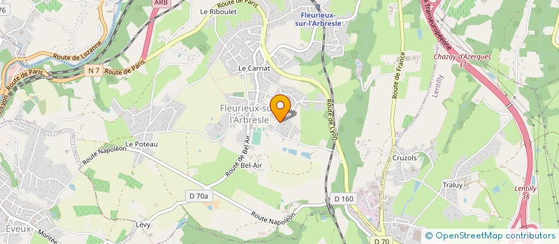 localisation de l'entreprise MONSIEUR THIERRY CHAPUIS à FLEURIEUX-SUR-L'ARBRESLE