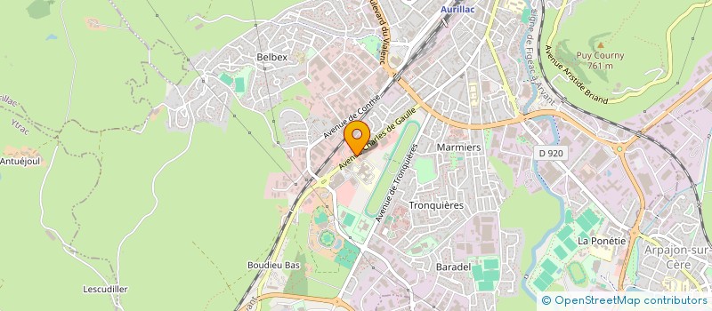 localisation de l'entreprise MONSIEUR THIERRY CHARBONNIER à AURILLAC