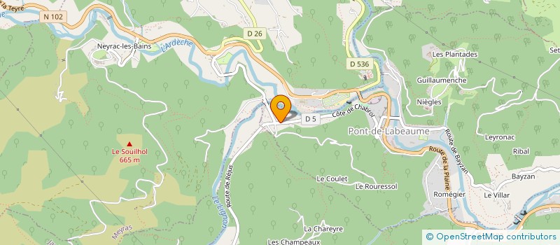 localisation de l'entreprise MONSIEUR THIERRY CHAUDOUARD à PONT-DE-LABEAUME