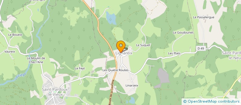 localisation de l'entreprise MONSIEUR THIERRY CHEVALLIER  LIGNAREIX