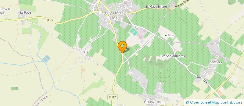 localisation de l'entreprise MONSIEUR THIERRY CLEMENT  LE PUY-NOTRE-DAME