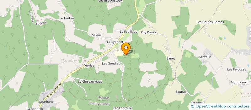 localisation de l'entreprise MONSIEUR THIERRY COMBELAIR  AGONAC