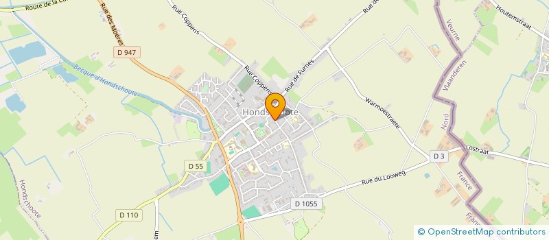 localisation de l'entreprise MONSIEUR THIERRY COUDEVYLLE  HONDSCHOOTE