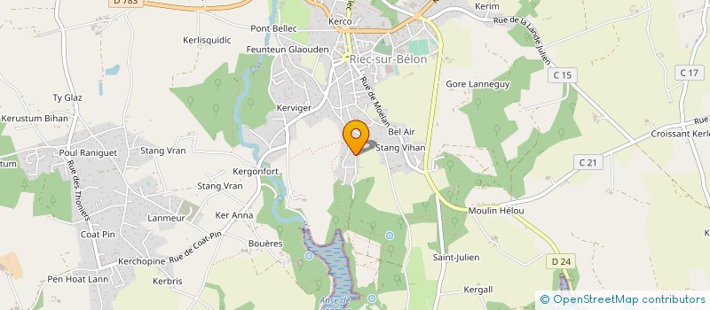 localisation de l'entreprise MONSIEUR THIERRY COURANT à RIEC-SUR-BELON