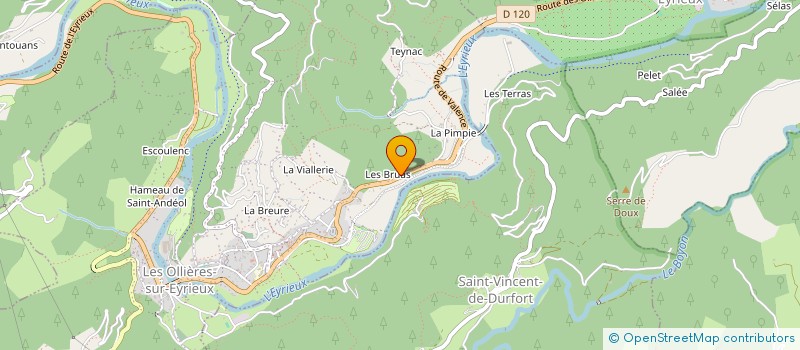 localisation de l'entreprise MONSIEUR THIERRY COURBY à LES OLLIERES-SUR-EYRIEUX