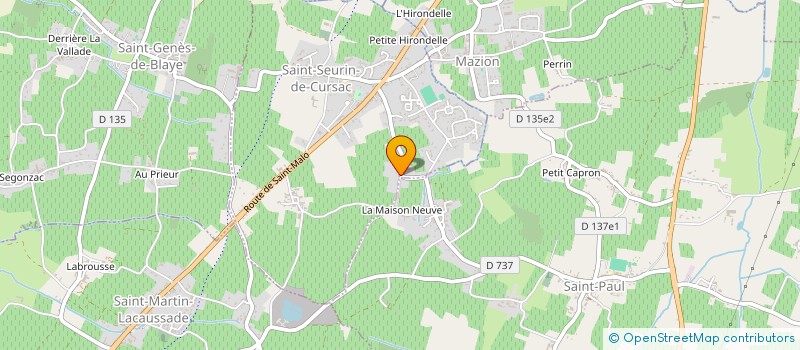 localisation de l'entreprise MONSIEUR THIERRY COUTURAS à SAINT-SEURIN-DE-CURSAC
