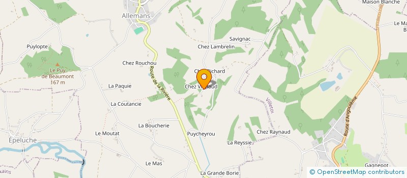 localisation de l'entreprise MONSIEUR THIERRY CRUCHET  ALLEMANS