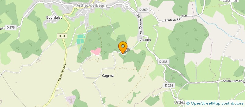 localisation de l'entreprise MONSIEUR THIERRY CRUSALEBES  ARTHEZ-DE-BEARN