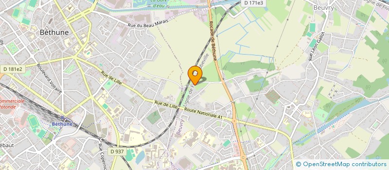 localisation de l'entreprise MONSIEUR THIERRY D'HONDT  BEUVRY