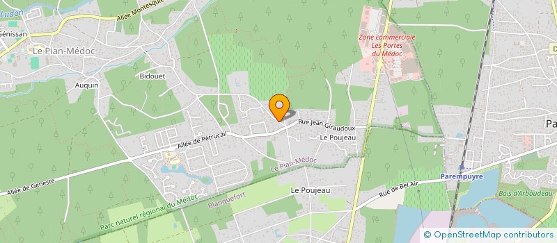 localisation de l'entreprise MONSIEUR THIERRY DAVELUY  LE PIAN-MEDOC