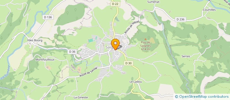 localisation de l'entreprise MONSIEUR THIERRY DE DOUHET D'AUZERS  AUZERS