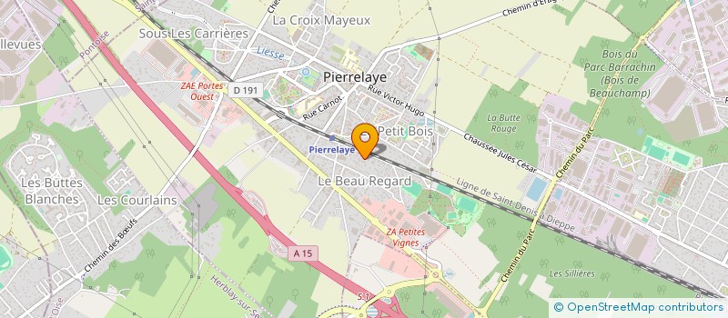 localisation de l'entreprise MONSIEUR THIERRY DELORME  PIERRELAYE