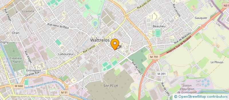 localisation de l'entreprise MONSIEUR THIERRY DEMESTRE  WATTRELOS