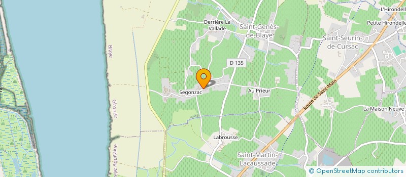 localisation de l'entreprise MONSIEUR THIERRY DESBORDES  SAINT-GENES-DE-BLAYE