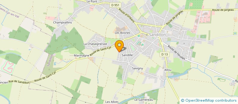 localisation de l'entreprise MONSIEUR THIERRY DESHAYES à SANDILLON