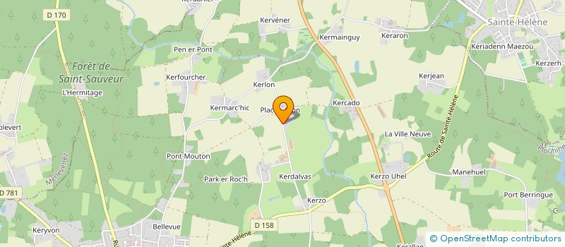 localisation de l'entreprise MONSIEUR THIERRY DJAHEL  PLOUHINEC