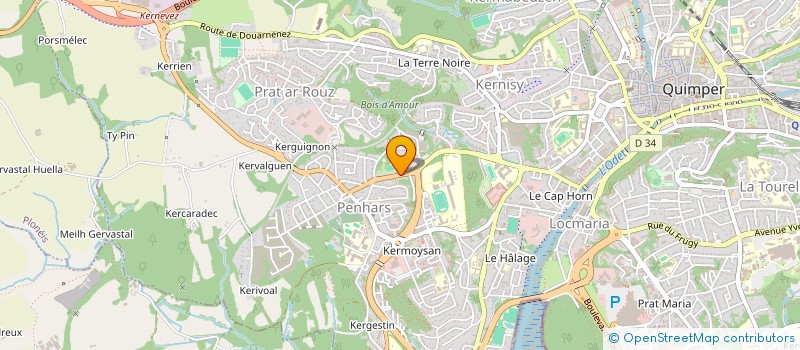 localisation de l'entreprise MONSIEUR THIERRY DOMORAK à QUIMPER