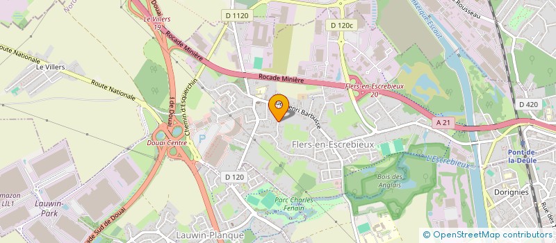 localisation de l'entreprise MONSIEUR THIERRY DUHIN  FLERS-EN-ESCREBIEUX