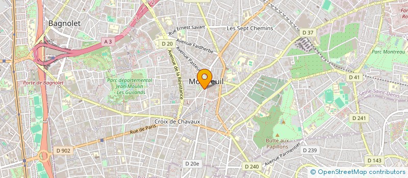 localisation de l'entreprise MONSIEUR THIERRY DUPERRAY à MONTREUIL