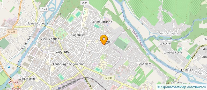 localisation de l'entreprise MONSIEUR THIERRY DUPONTEIL à COGNAC