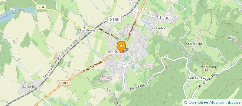 localisation de l'entreprise MONSIEUR THIERRY FERRAND  BEAUFORT-ORBAGNA