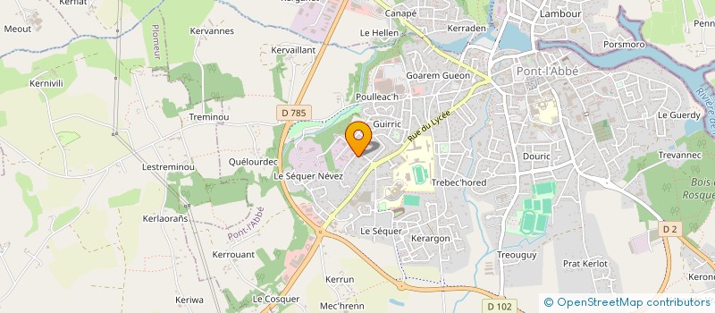 localisation de l'entreprise MONSIEUR THIERRY FLOC'HLAY à PONT-L'ABBE