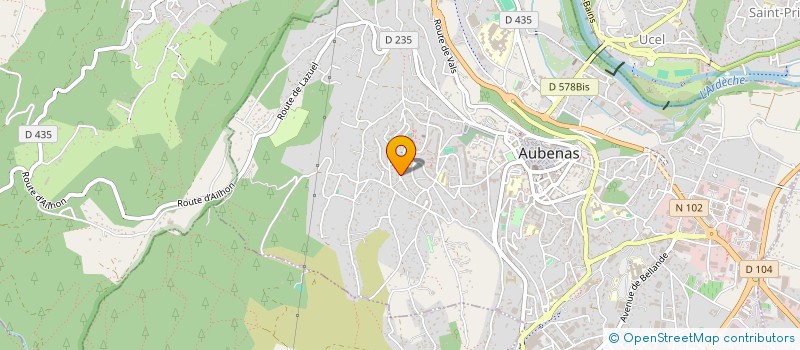 localisation de l'entreprise MONSIEUR THIERRY FOURTINON  AUBENAS