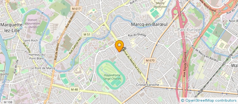 localisation de l'entreprise MONSIEUR THIERRY FREGNAC à MARCQ-EN-BARŒUL