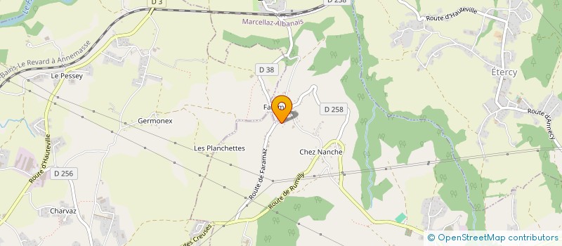 localisation de l'entreprise MONSIEUR THIERRY GAGNIERE  MARCELLAZ-ALBANAIS