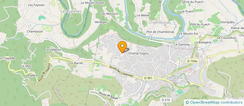 localisation de l'entreprise MONSIEUR THIERRY GAILLARD  LES VANS