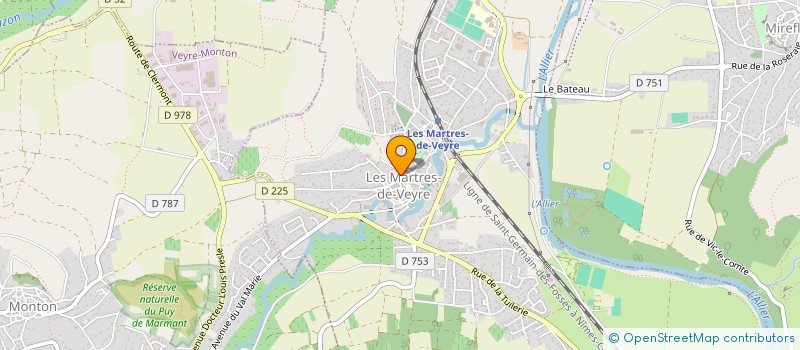 localisation de l'entreprise MONSIEUR THIERRY GALLON à LES MARTRES-DE-VEYRE