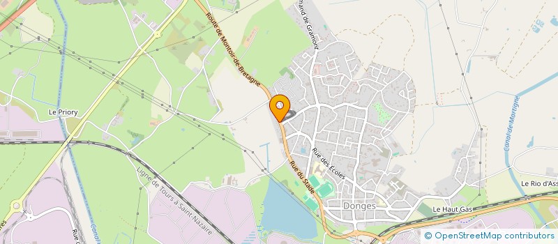 localisation de l'entreprise MONSIEUR THIERRY GAUGAIN  DONGES