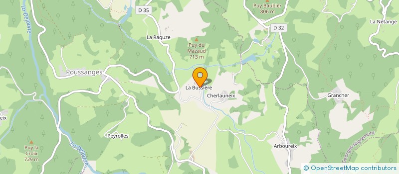 localisation de l'entreprise MONSIEUR THIERRY GIGAND à POUSSANGES