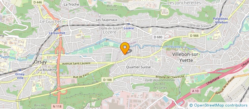 localisation de l'entreprise MONSIEUR THIERRY GRANDIDIER  VILLEBON-SUR-YVETTE