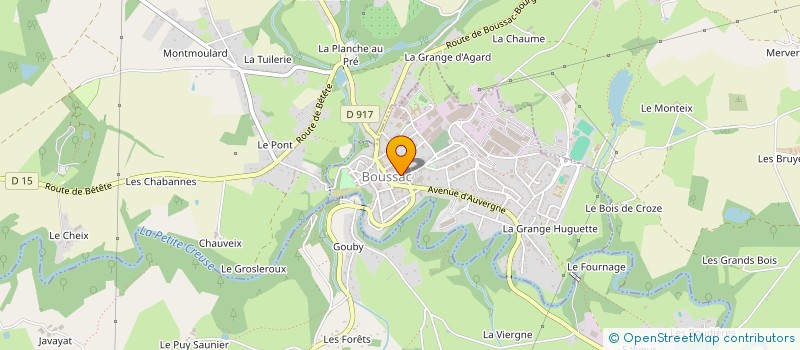 localisation de l'entreprise MONSIEUR THIERRY GRANDJEAN à BOUSSAC