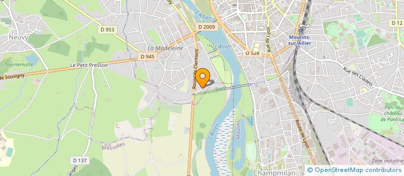 localisation de l'entreprise MONSIEUR THIERRY GUENEAU  MOULINS