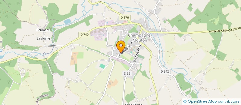 localisation de l'entreprise MONSIEUR THIERRY GUERIN  CHAMPAGNE-MOUTON