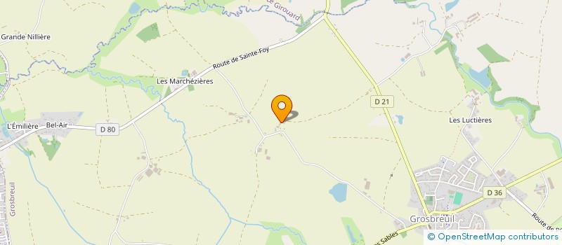 localisation de l'entreprise MONSIEUR THIERRY HAMON  GROSBREUIL