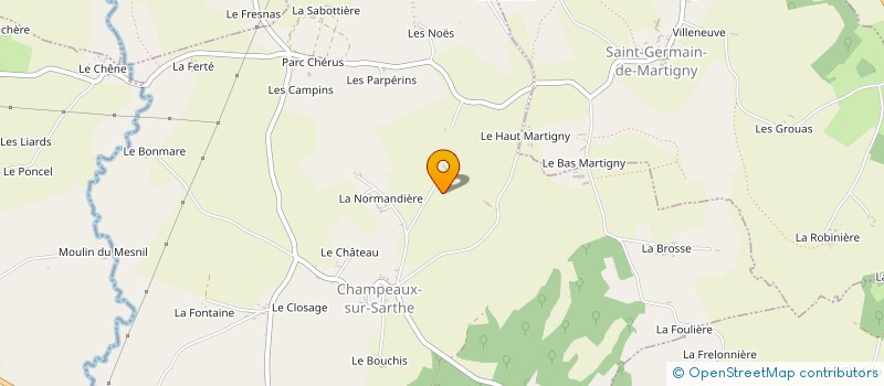 localisation de l'entreprise MONSIEUR THIERRY HERVE  CHAMPEAUX SUR SARTHE