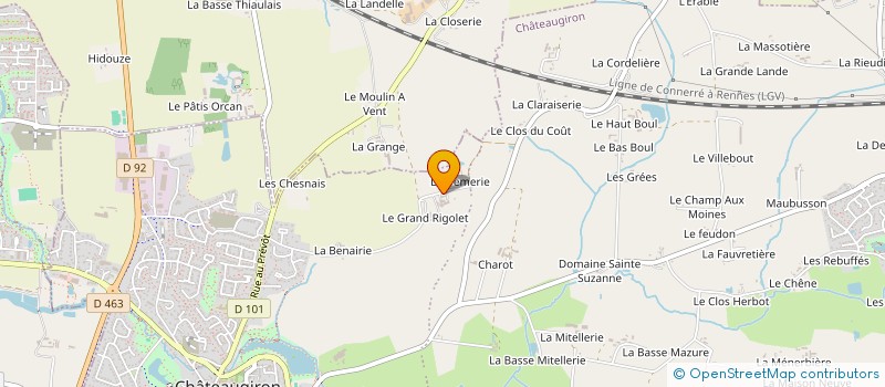 localisation de l'entreprise MONSIEUR THIERRY HUET  CHATEAUGIRON