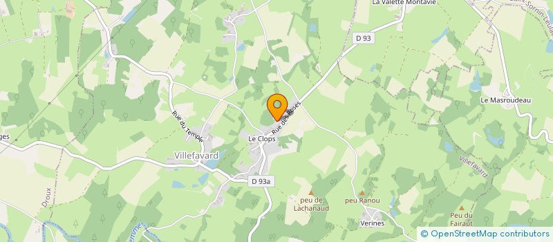 localisation de l'entreprise MONSIEUR THIERRY HUGUET  VILLEFAVARD