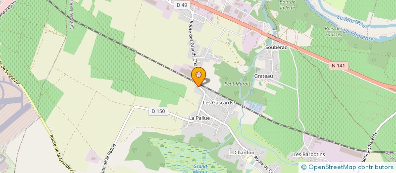 localisation de l'entreprise MONSIEUR THIERRY JACQUET à GENSAC-LA-PALLUE