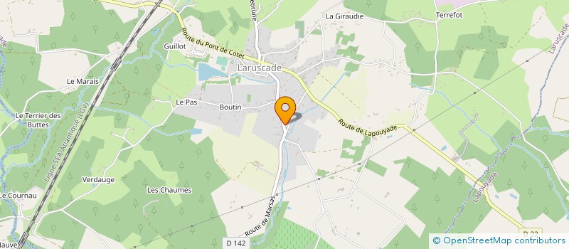 localisation de l'entreprise MONSIEUR THIERRY JAUVIN  LARUSCADE