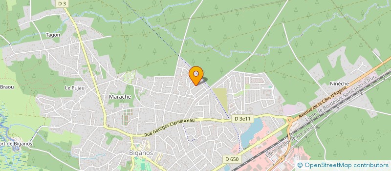 localisation de l'entreprise MONSIEUR THIERRY JEAN  BIGANOS