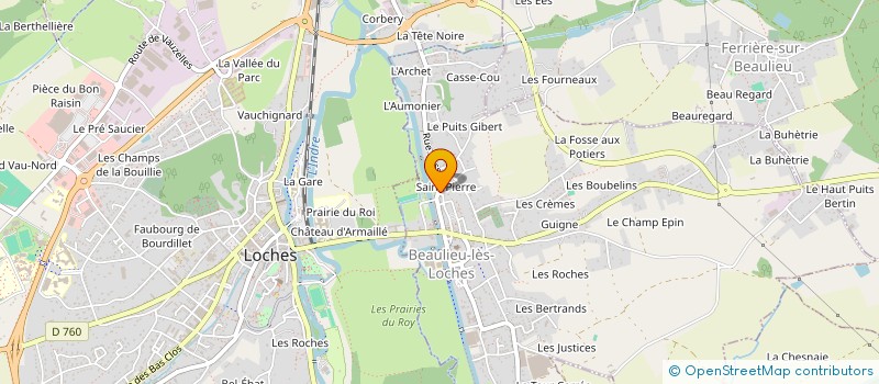 localisation de l'entreprise MONSIEUR THIERRY JOUMIER  BEAULIEU-LES-LOCHES