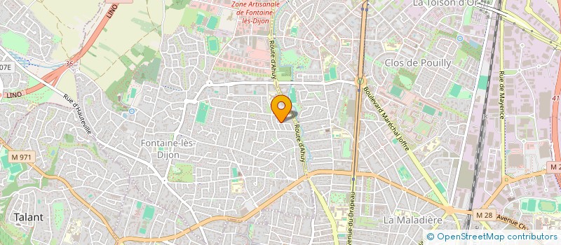 localisation de l'entreprise MONSIEUR THIERRY JURY  FONTAINE-LES-DIJON
