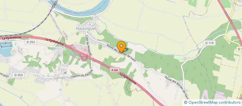 localisation de l'entreprise MONSIEUR THIERRY LADONNE  HASTINGUES